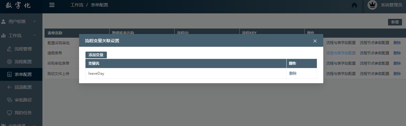 表单与流程关联